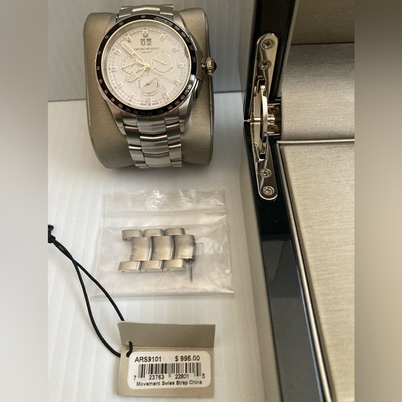 Emporio Armani Swiss Made Watch ARS9101 Chronograph Men’s Watch 44mm. - Picture 2 of 7